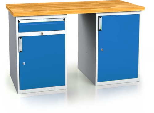 Pracovní stůl alcera PROFI - deska - kontejner - kontejner 880 x 1500 x 700 - Pracovní stůl alcera PROFI - deska - kontejner - kontejner 880 x 1500 x 700 alcera P15 K09 modrý